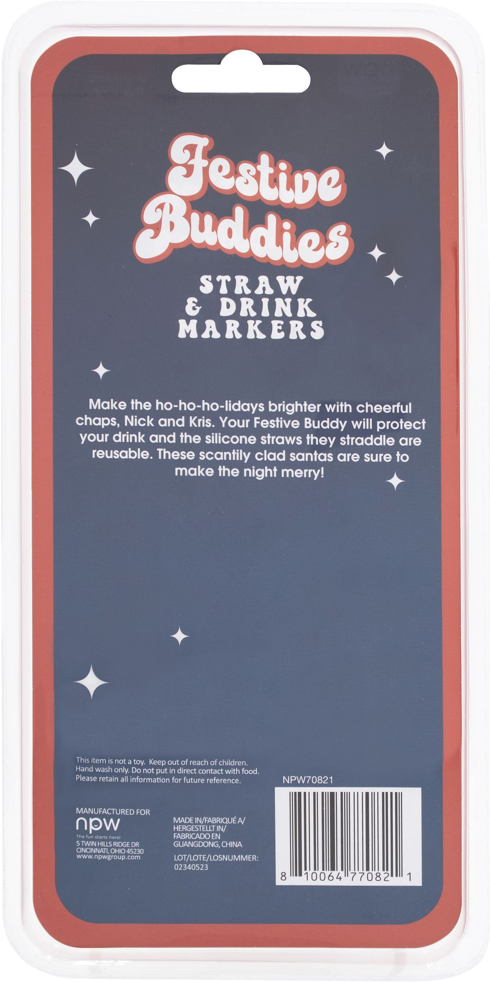 Drinking Buddies Festive Drink Straws