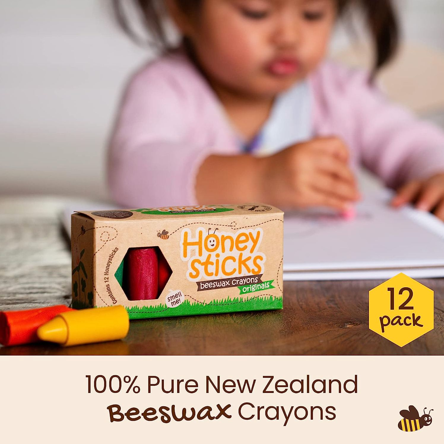 Honeysticks Originals 100% Pure Beeswax Crayons