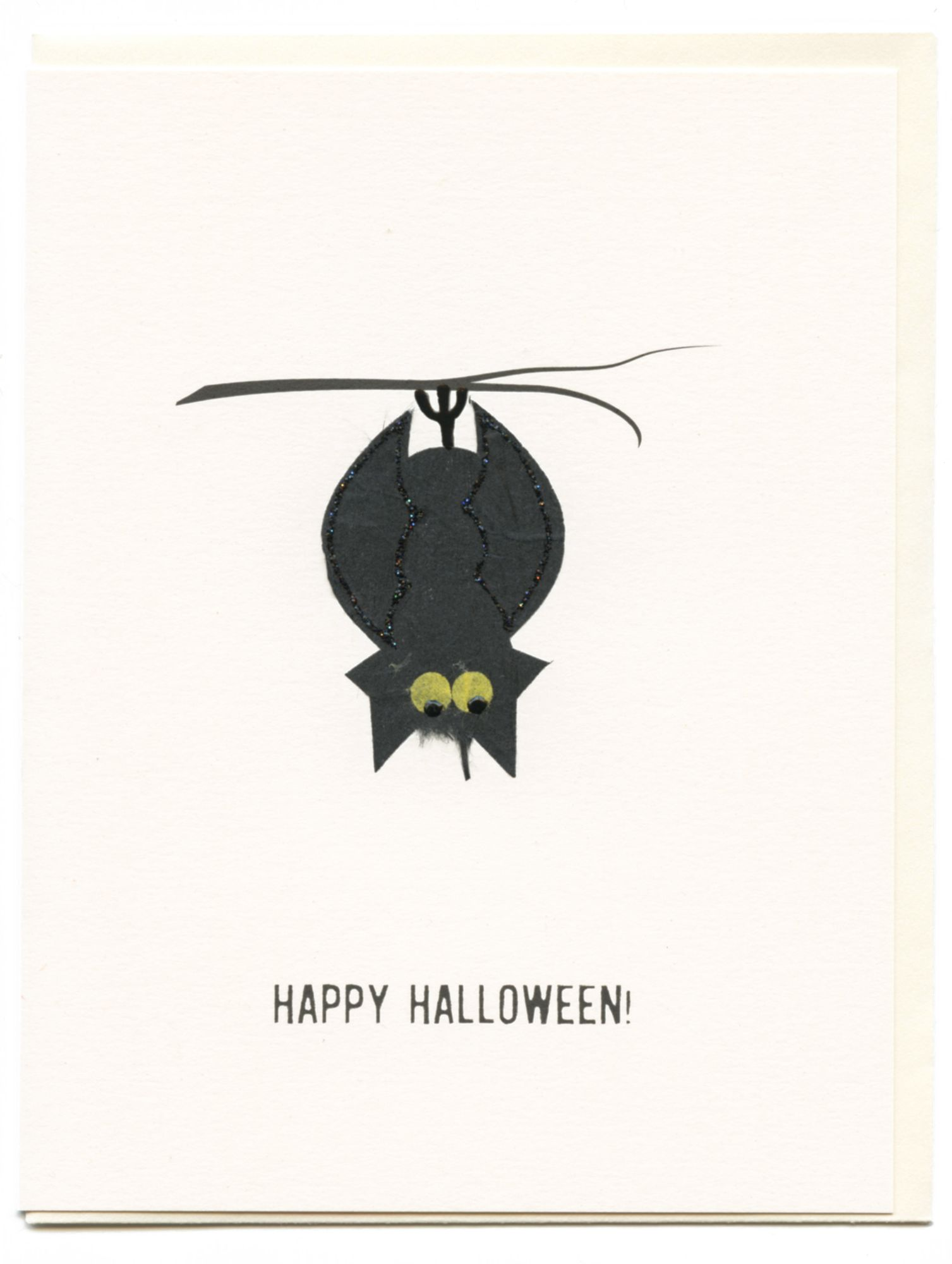 Halloween Greeting Card Handcrafted Bat
