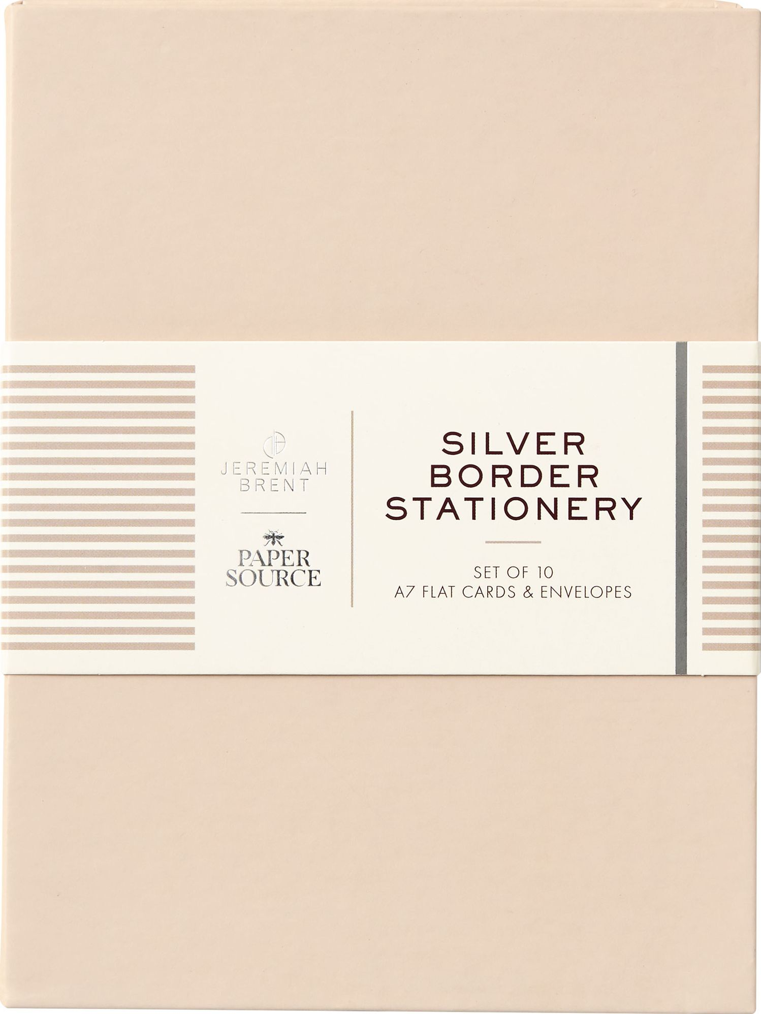 Jeremiah Brent Silver Border Stationery Set