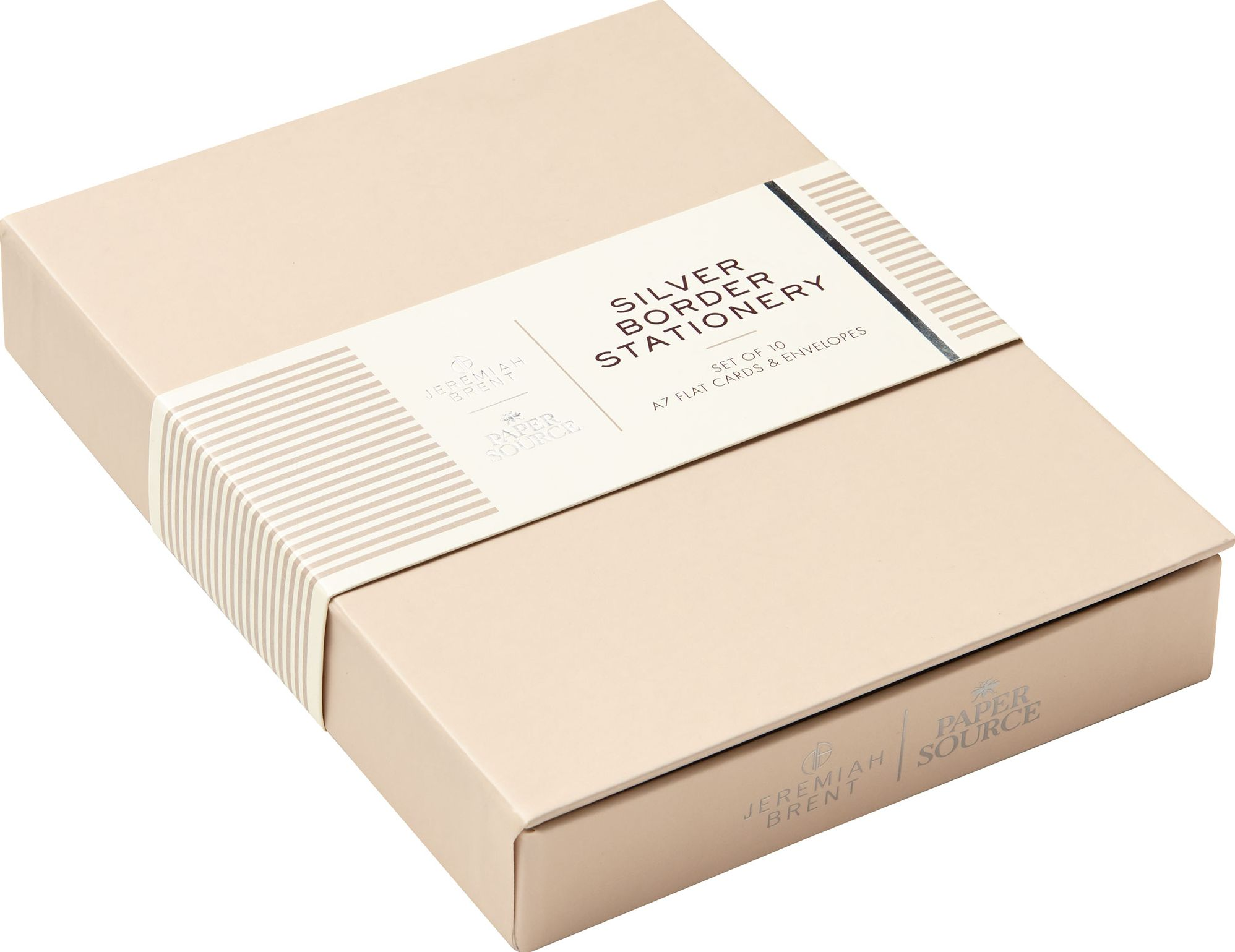 Jeremiah Brent Silver Border Stationery Set