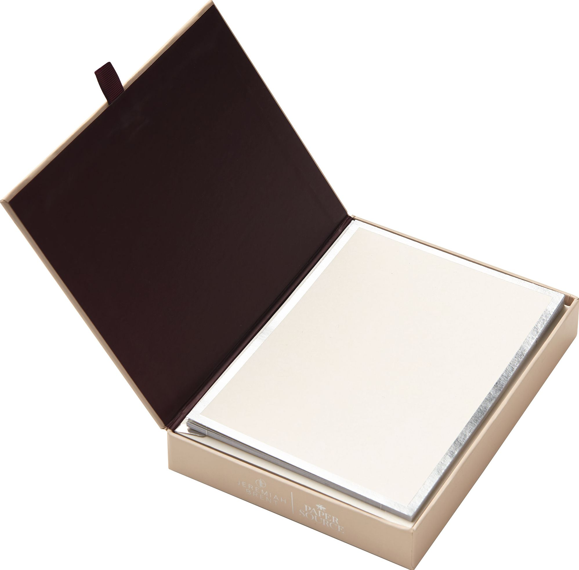 Jeremiah Brent Silver Border Stationery Set