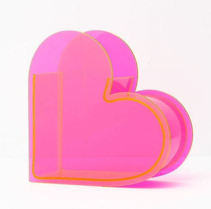 Acrylic Heart Vase