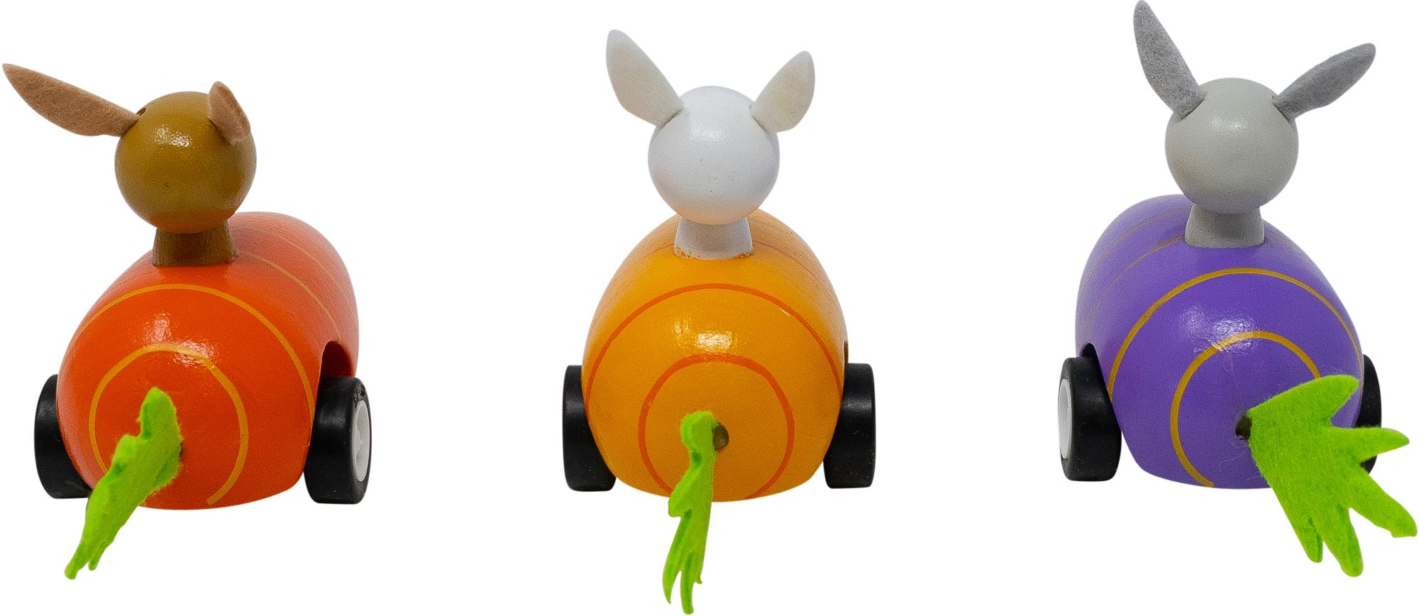 Bunny in Carrot Pullback Toy