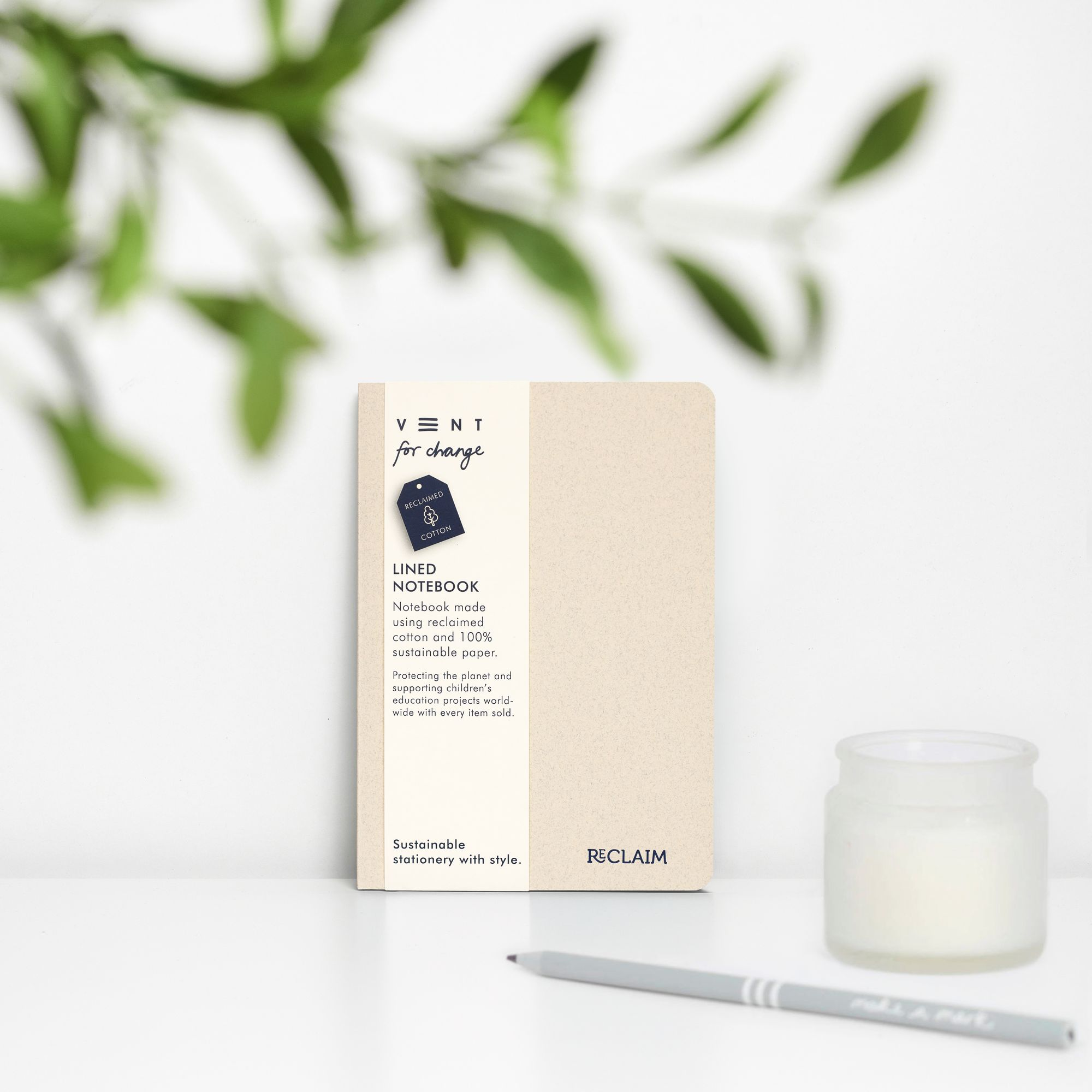 Reclaim Pearl Cotton Recycled A5 Notebook