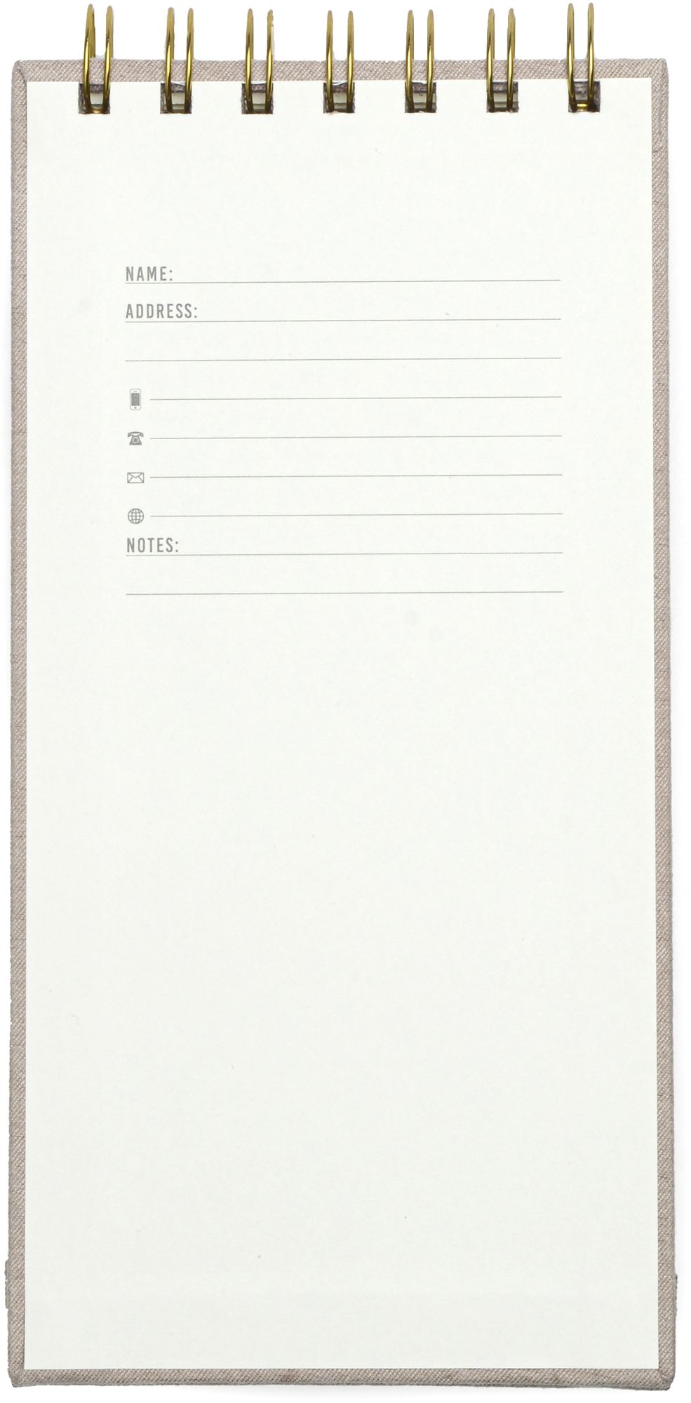 Vegan Suede Reporter Notepad - Taupe