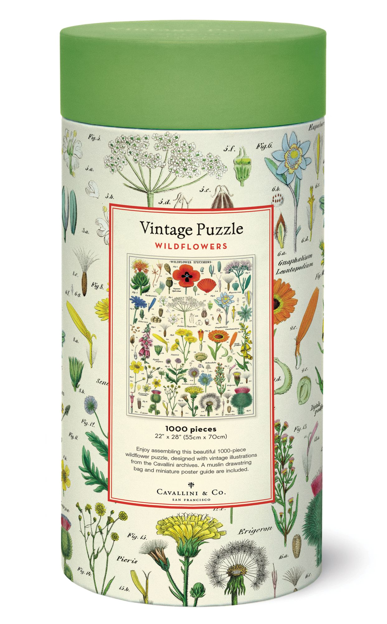 Cavallini & Co - Wildflowers 1,000 Piece Jigsaw Puzzle