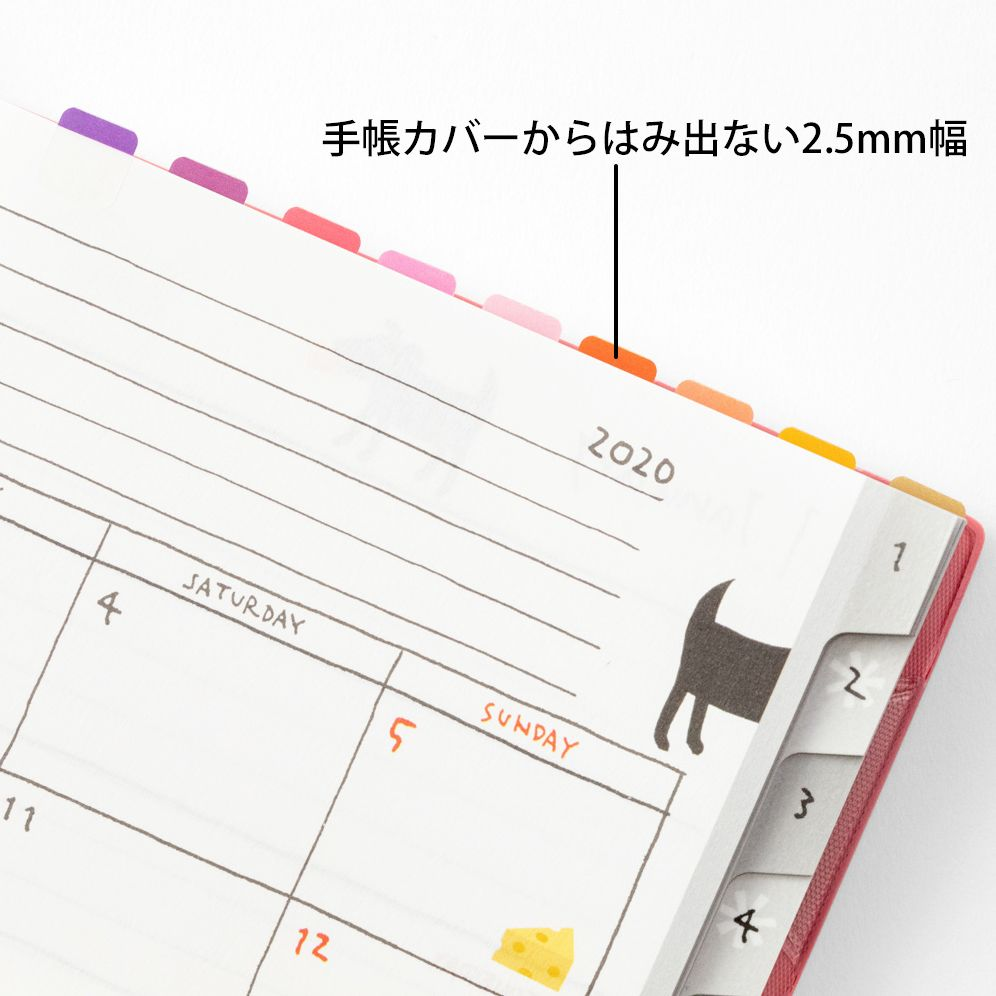 Midori Index Labels: Chiratto 24 Vivid Colors