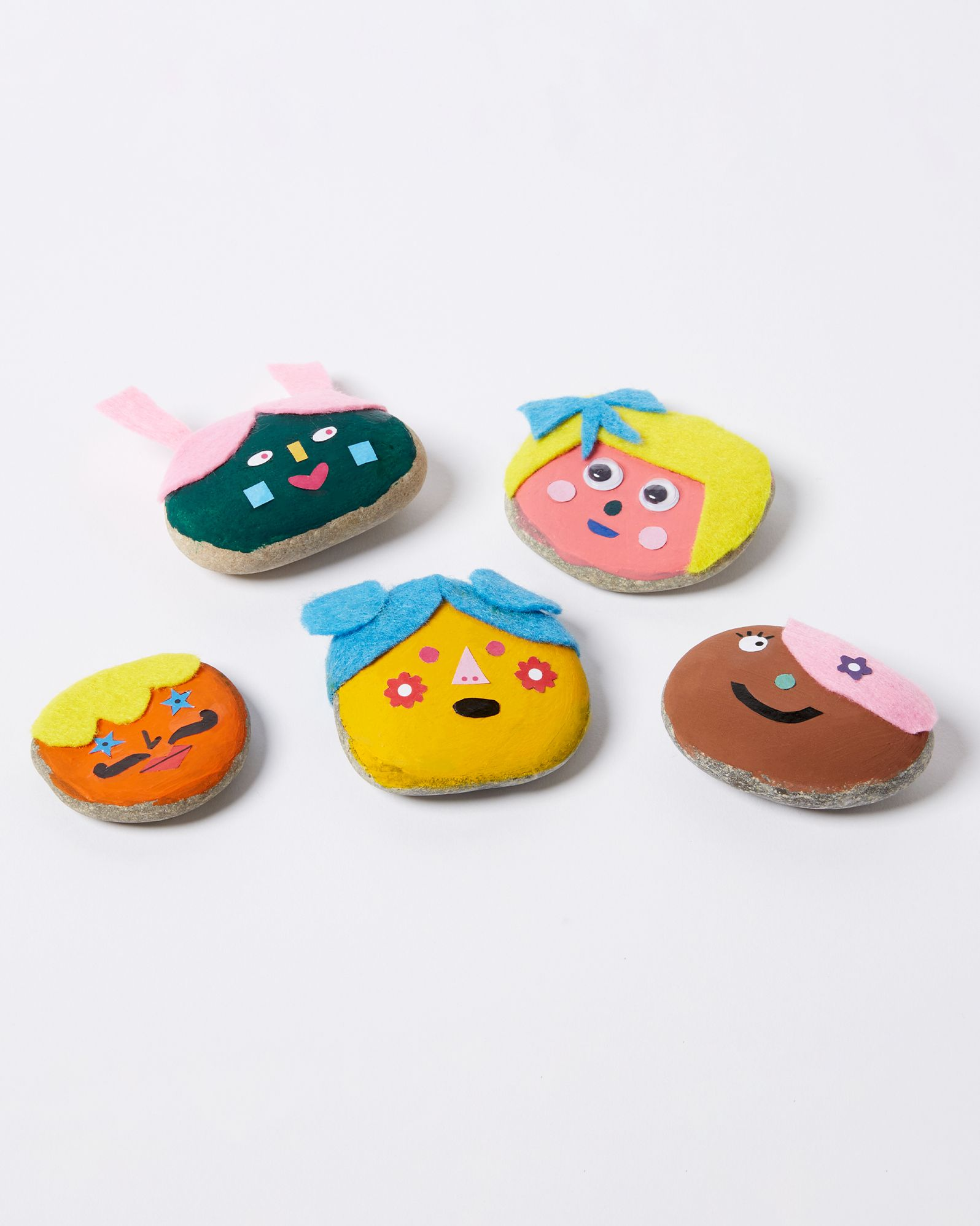 Kid's Rock Painting Kit: Cool Faces