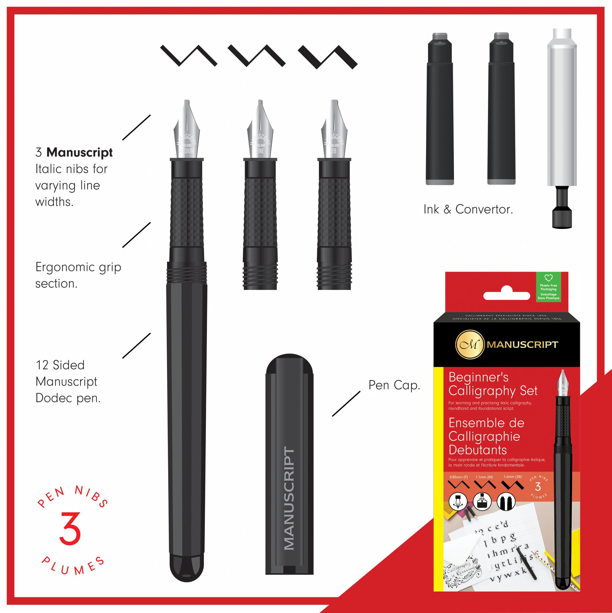 Manuscript Modern Beginner's Calligraphy Set