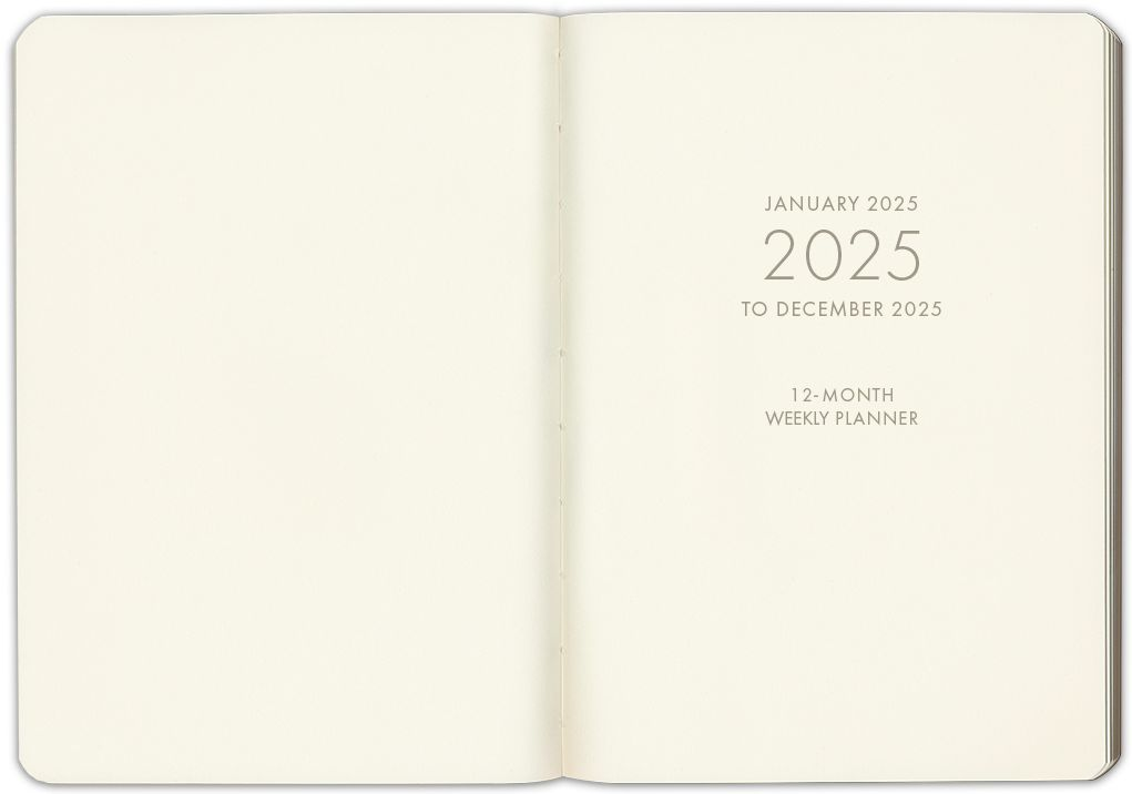 2025 Paper Source Brown Weekly Planner