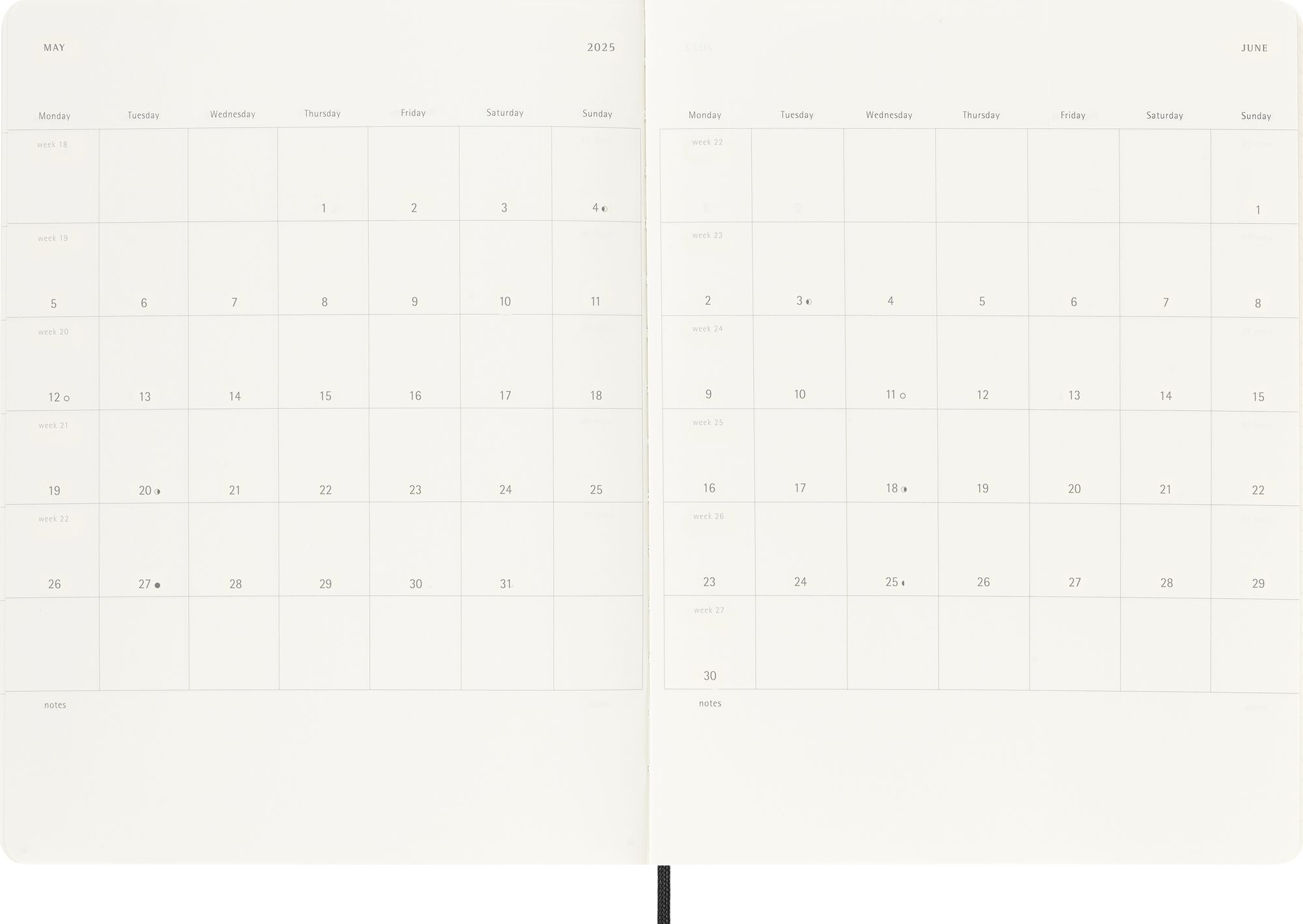 Moleskine Classic 18 Month 2024-2025 Weekly Planner, Soft Cover, XL (7.5" x 10"), Black, 208 pages
