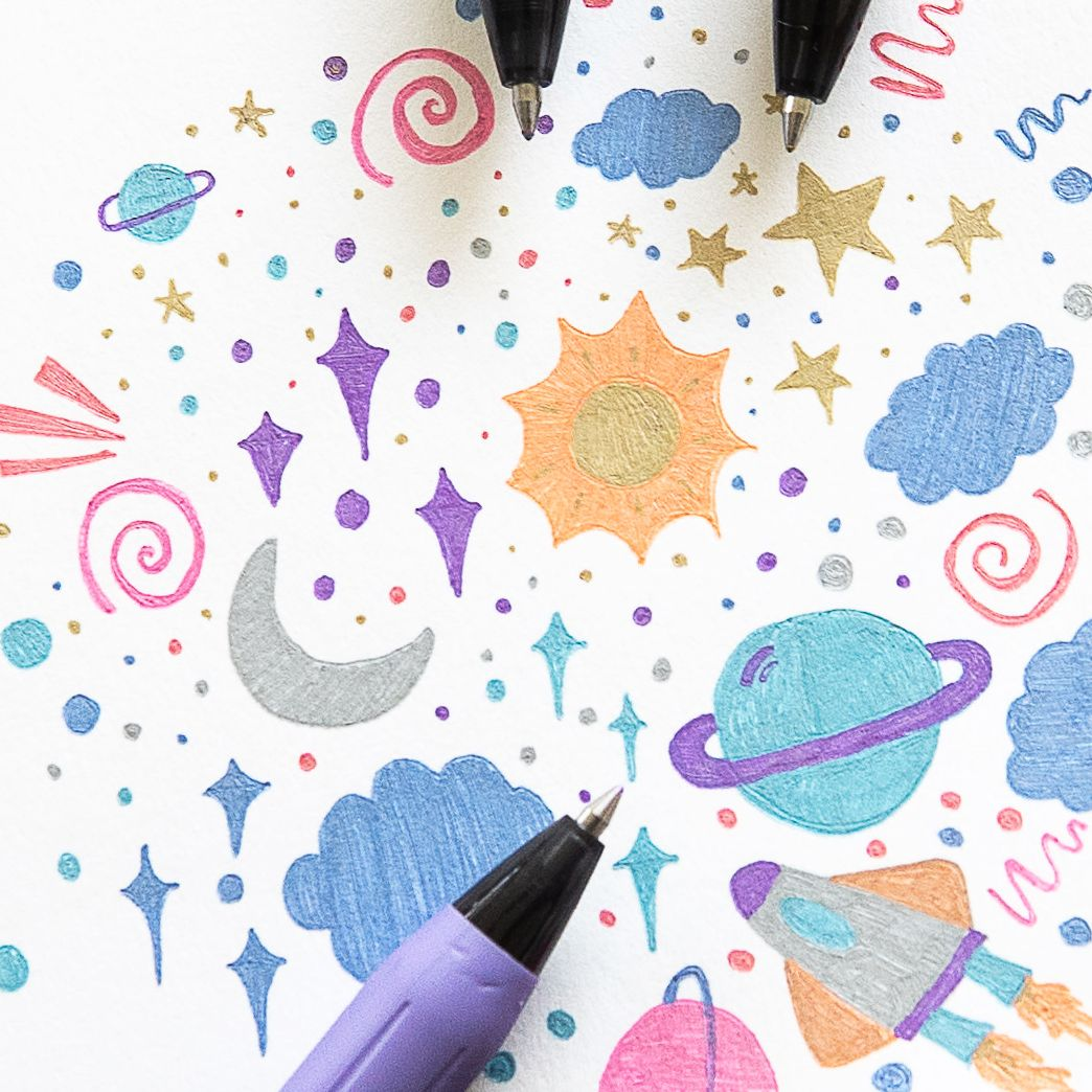 Sarasa Clip Decoshine Metallic Gel Ink Retractable Pens