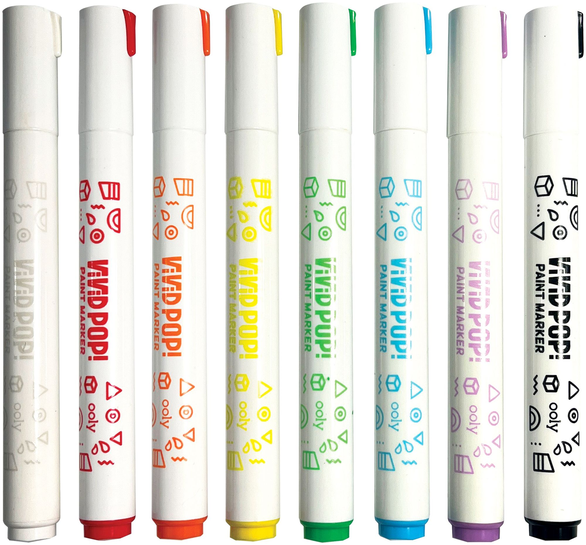 Vivid Pop! Water Based Paint Markers - 8 Colors
