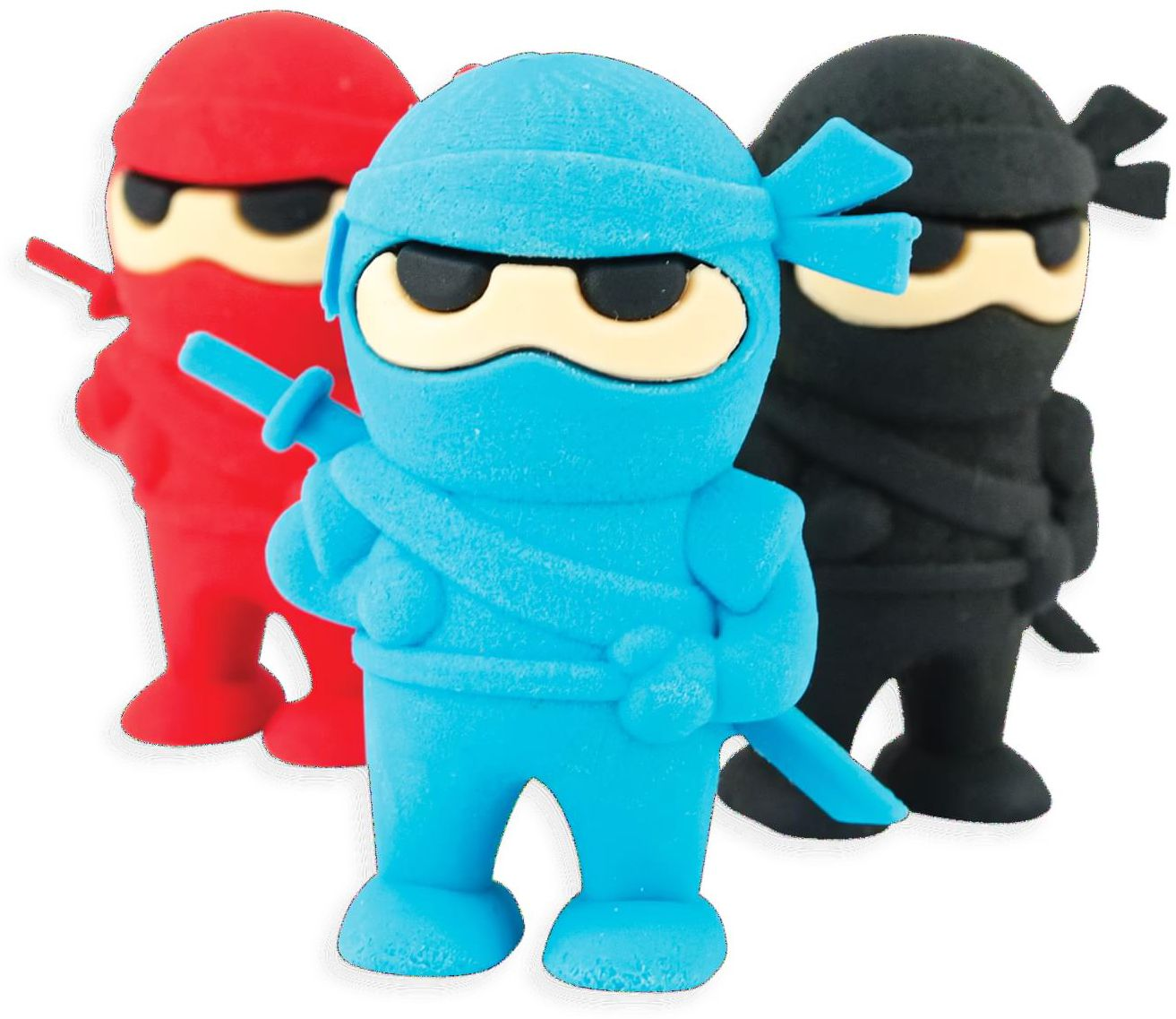 Ninja Erasers - Set of 3