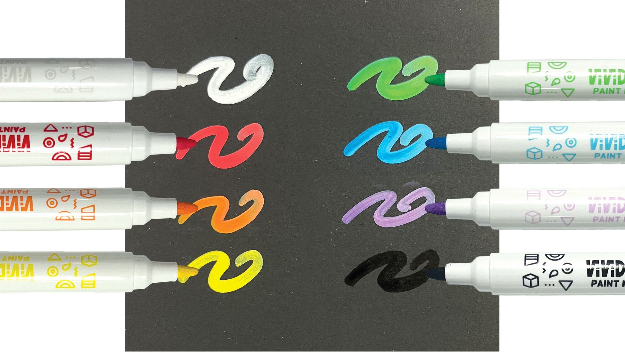 Vivid Pop! Water Based Paint Markers - 8 Colors