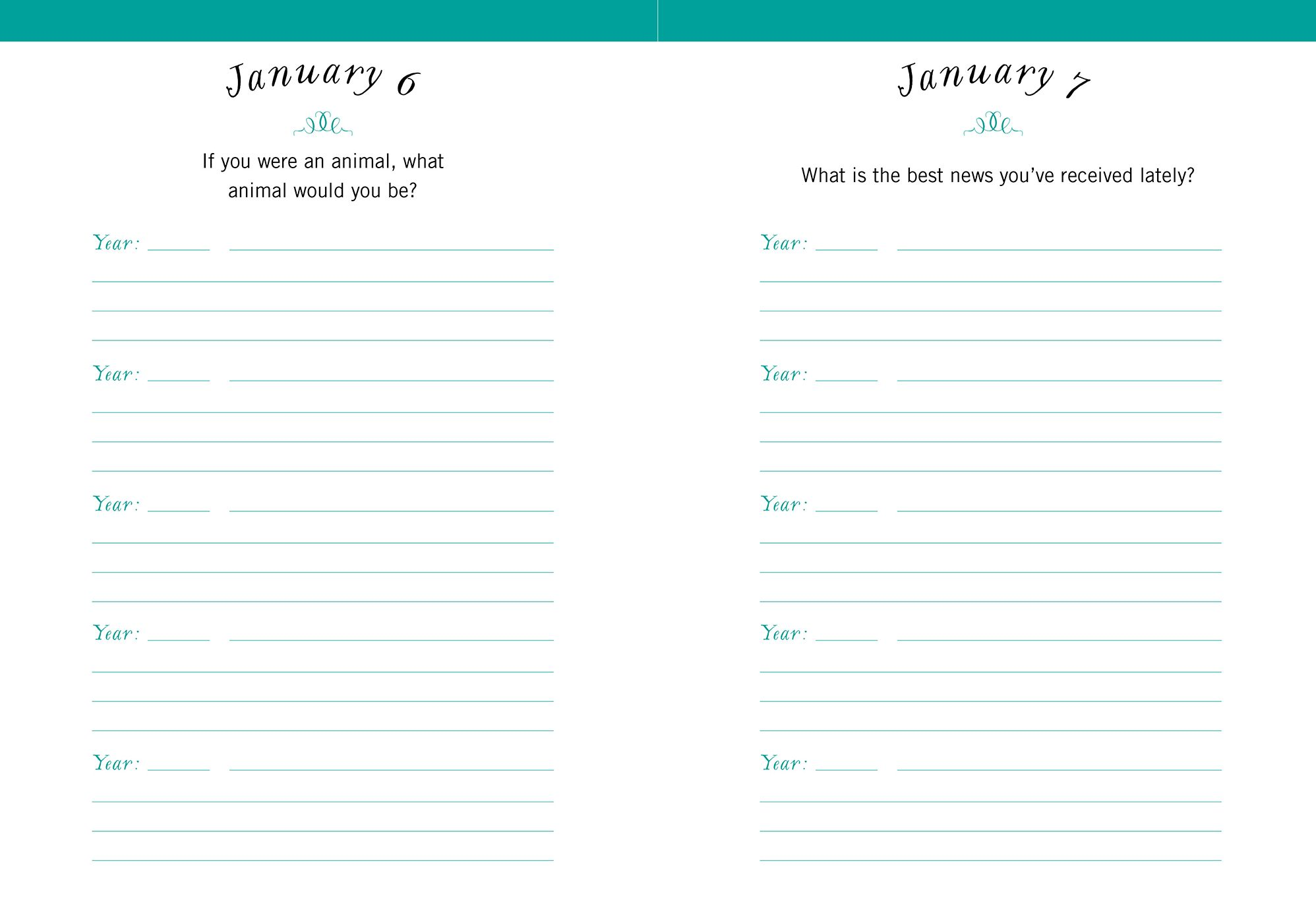 One Question a Day (Floral): A Five-Year Journal