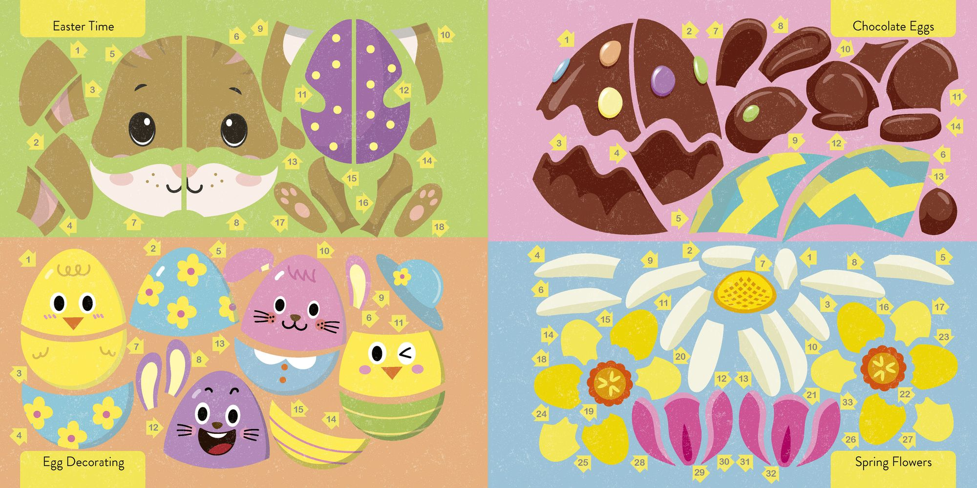 Color With Stickers: Easter: Create 10 Pictures with Stickers!