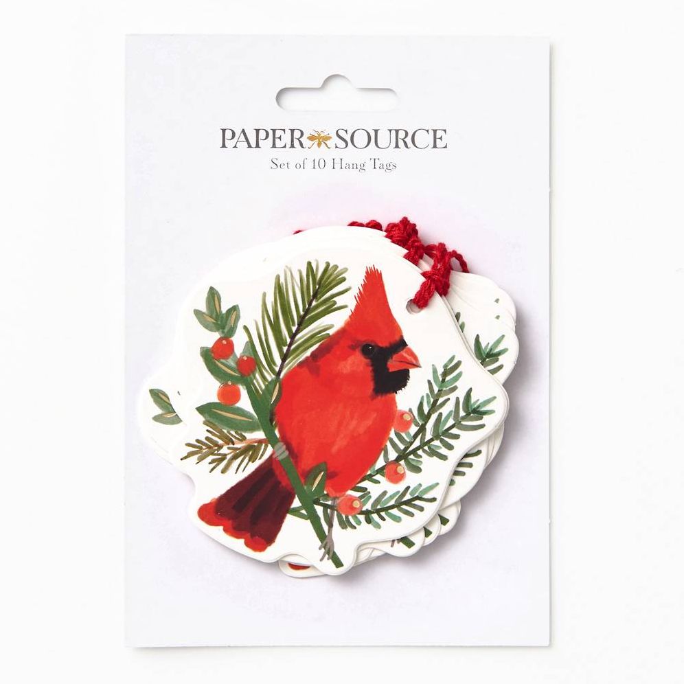 Elegant Holiday Bird Hang Tags S/10