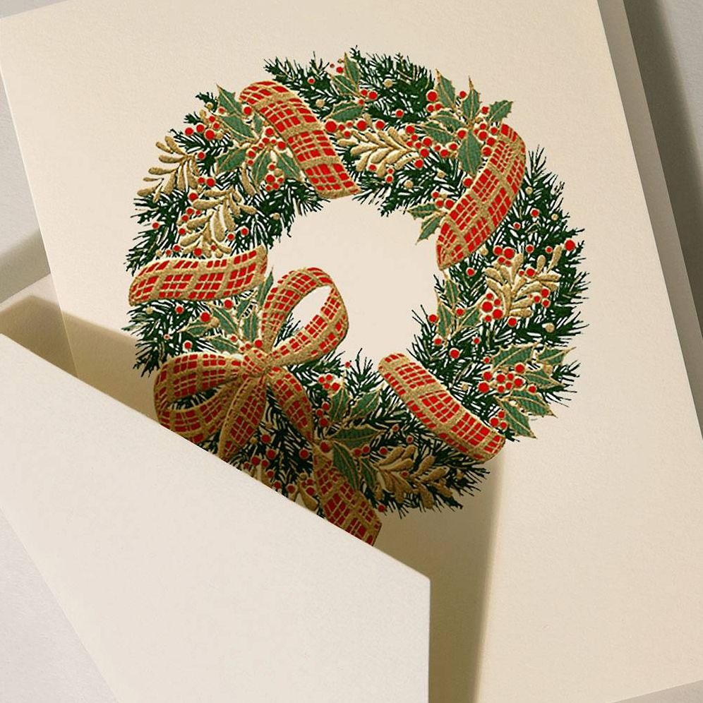 Crane & Co. Joyful Wreath Holiday Card Set