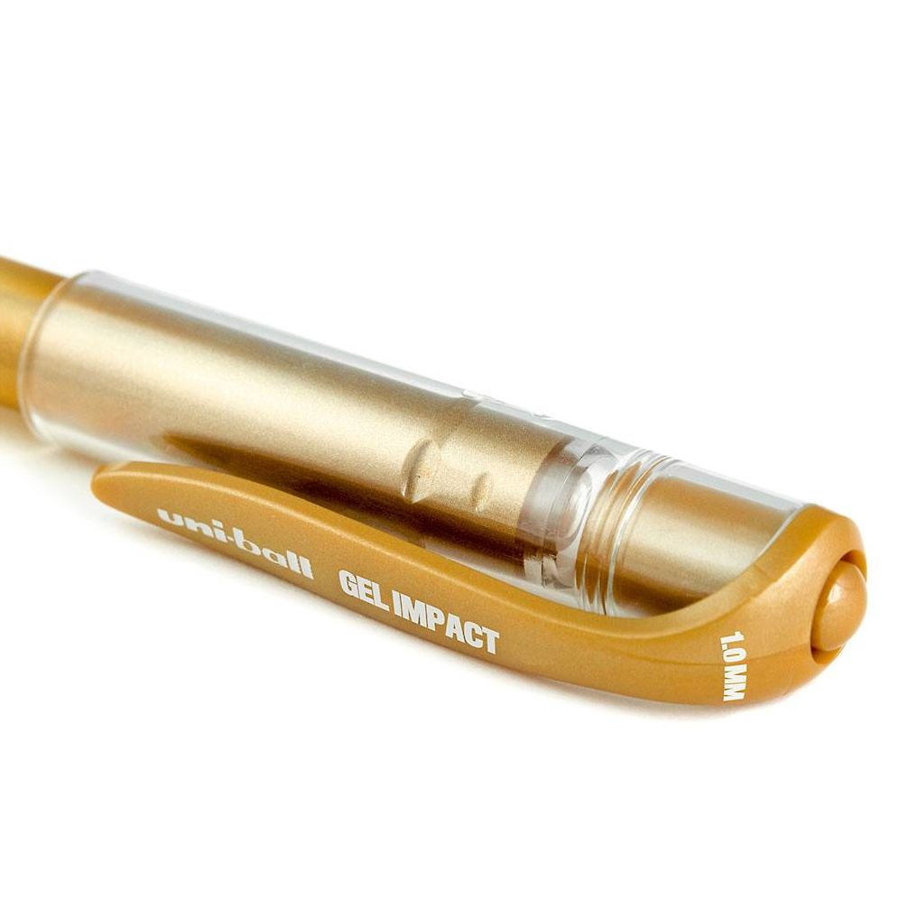 uniball Signo Gel Impact Pens, Bold Point (1.0mm), Assorted Metallic, 3 Pack (Gold, Silver, White)