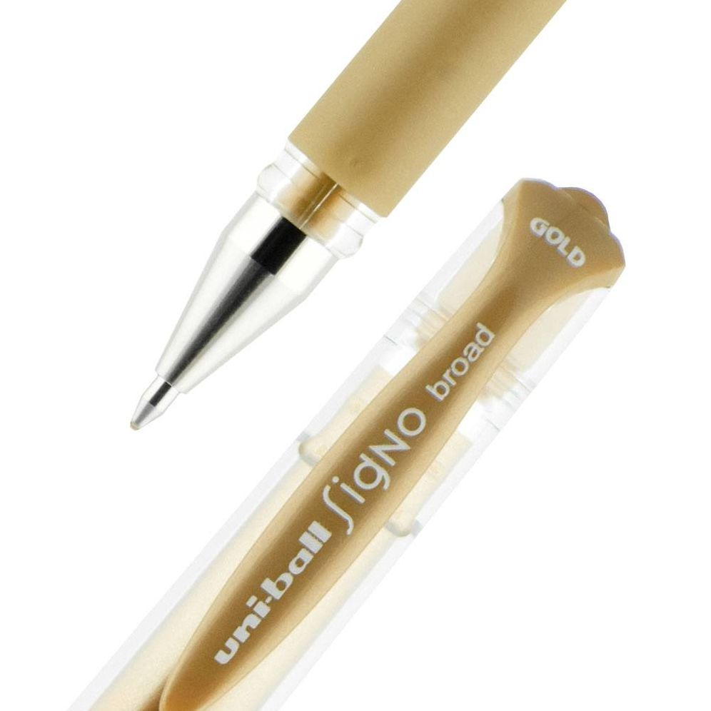 uniball Signo Gel Impact Pens, Bold Point (1.0mm), Assorted Metallic, 3 Pack (Gold, Silver, White)