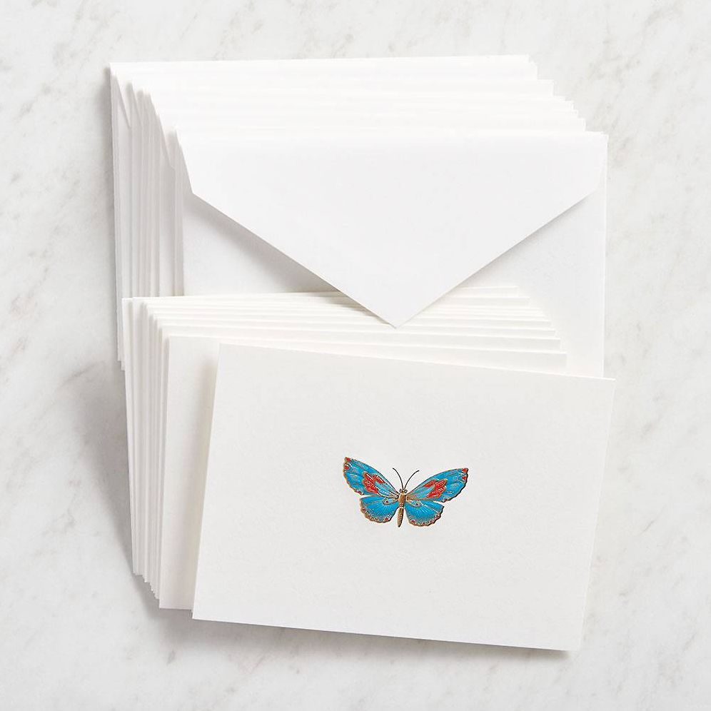 Engraved Butterfly Stationery