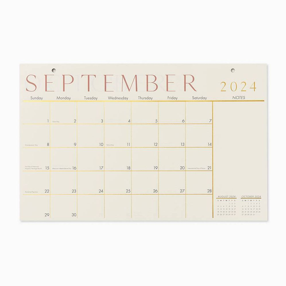 2025 Paper Source Foil 17 Month Blotter Calendar