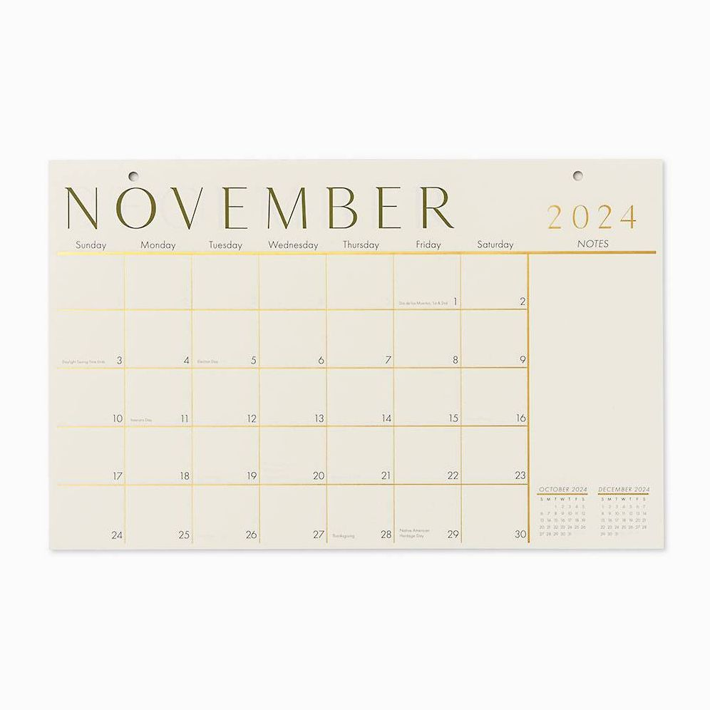 2025 Paper Source Foil 17 Month Blotter Calendar