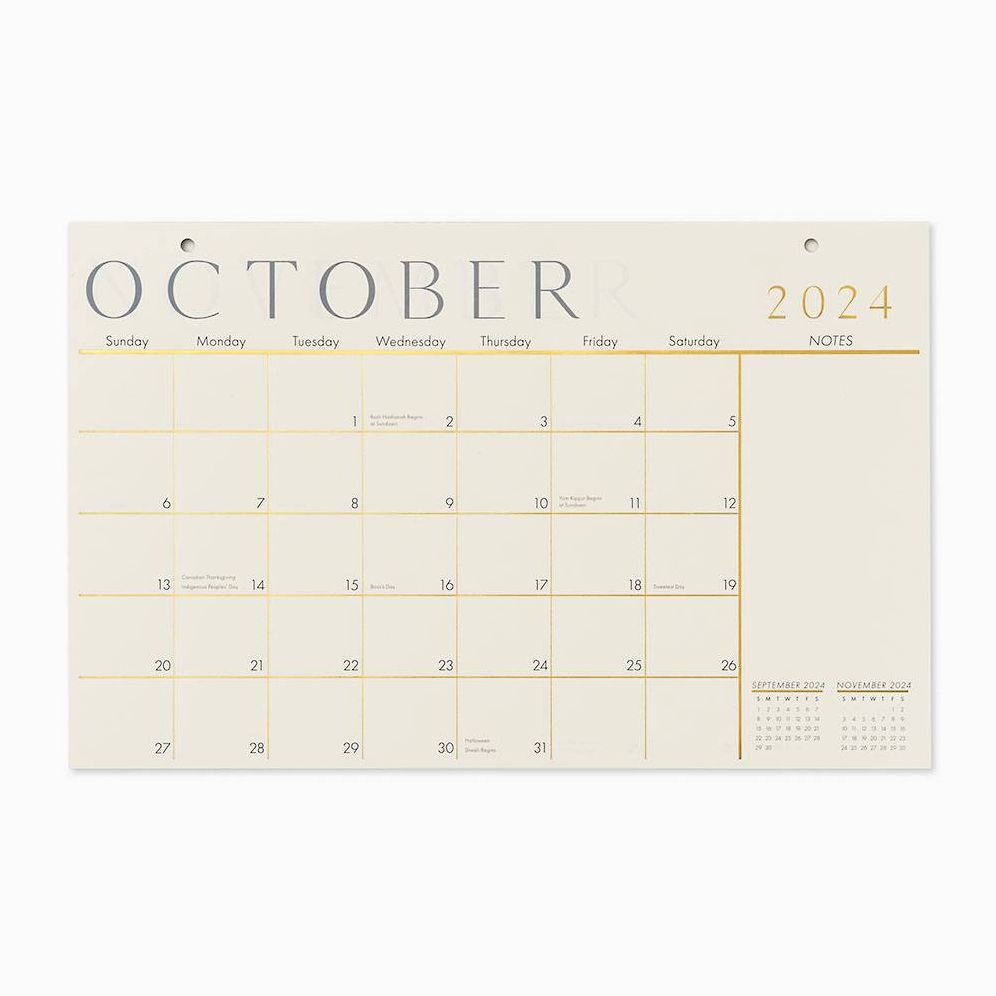 2025 Paper Source Foil 17 Month Blotter Calendar