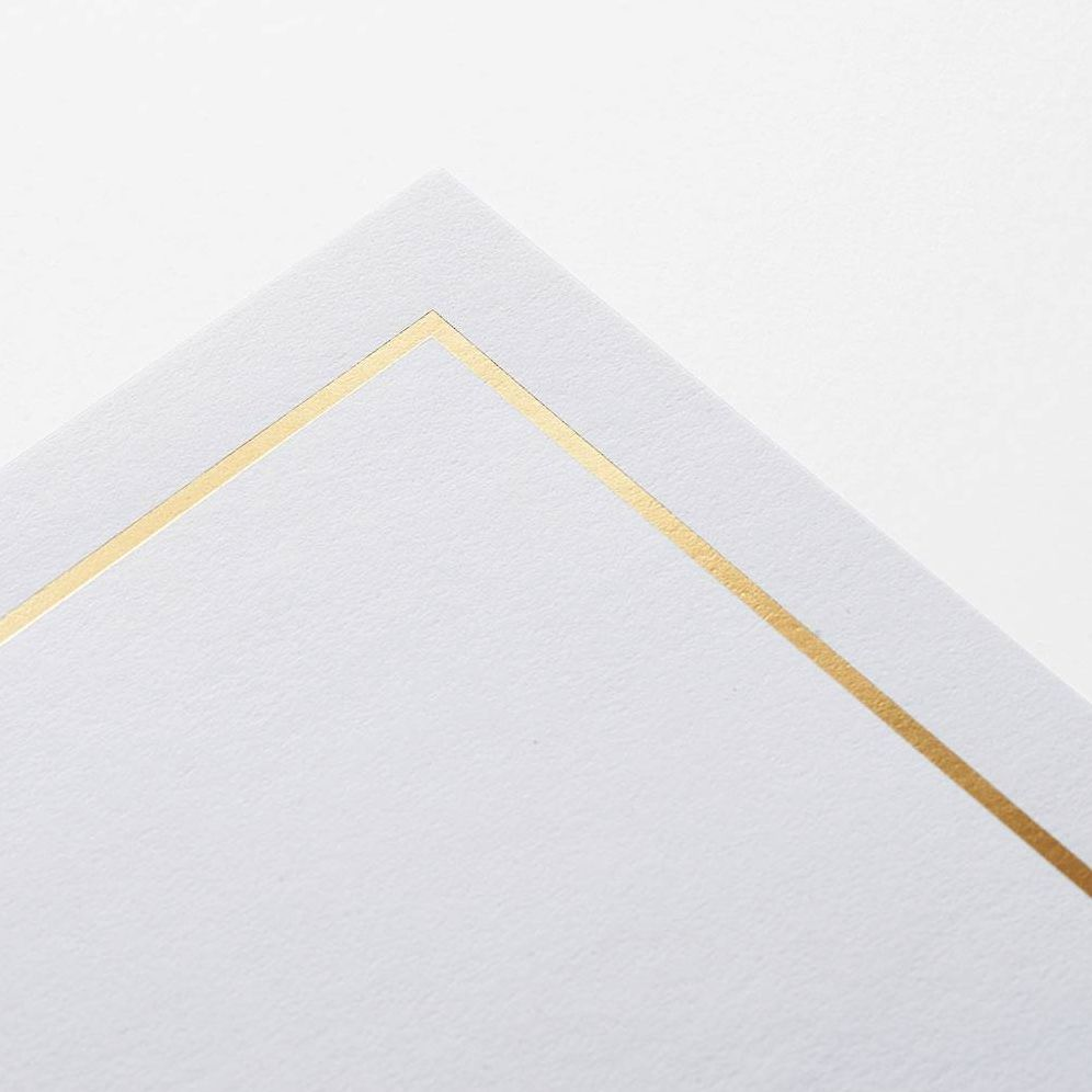 Classic Gold Foil Border Craft Paper