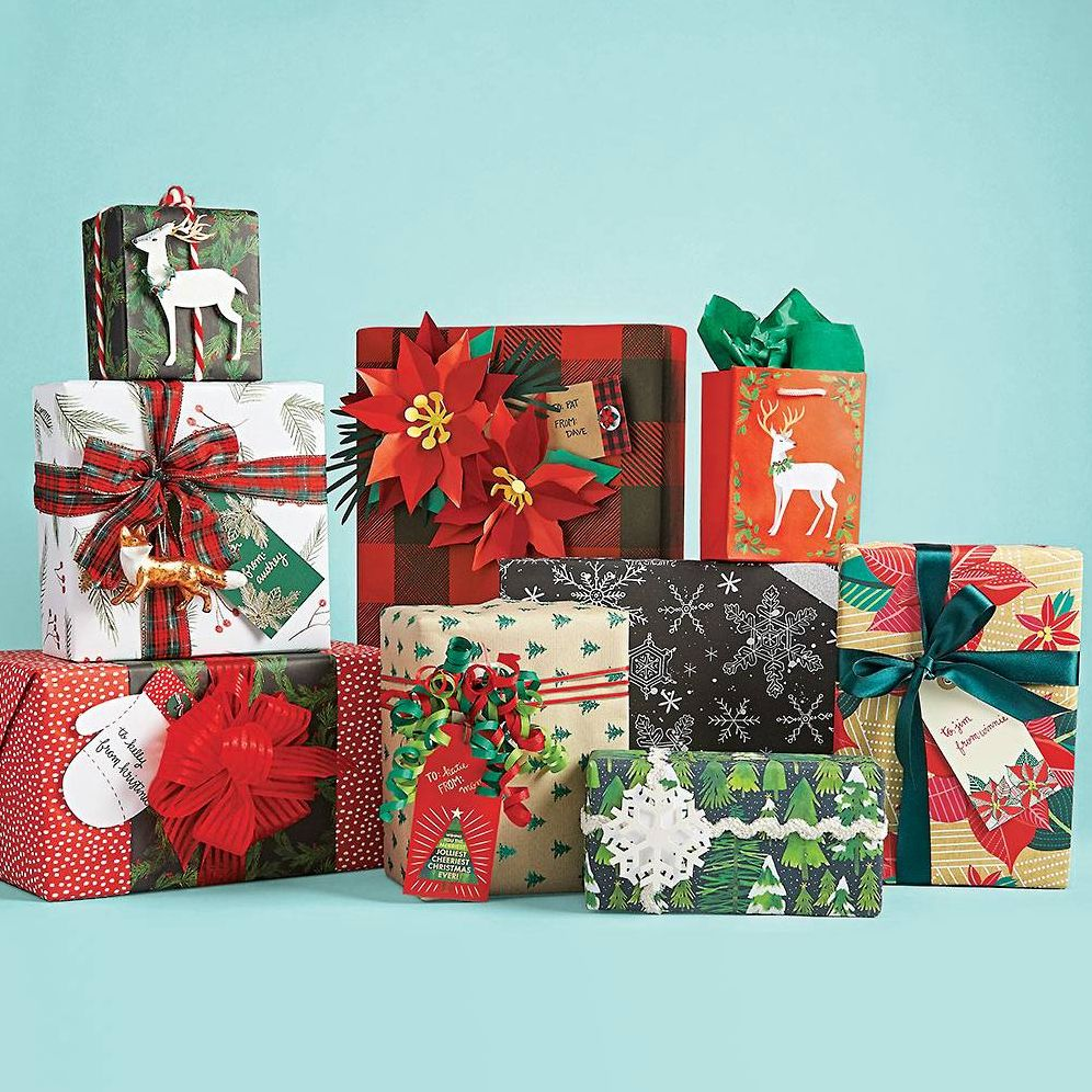 Green Glitter Tree Wrapping Paper