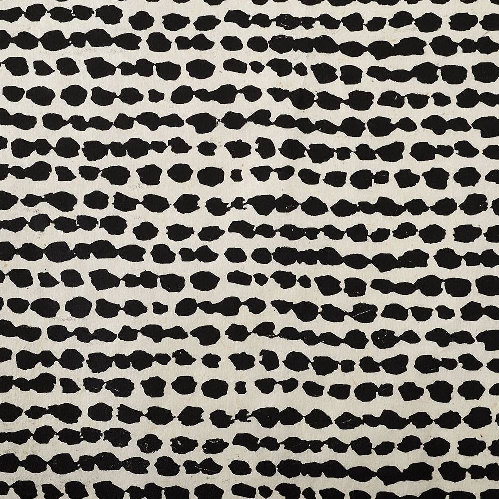 Black String Dot on Cream Handmade Paper