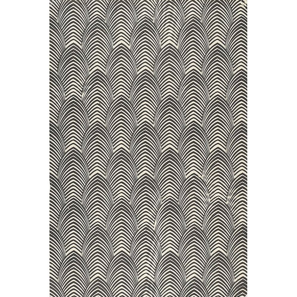 Deco Black on White Handmade Paper