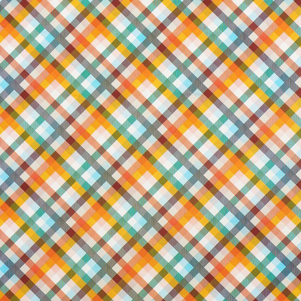 Vibrant Plaid Stone Wrapping Paper