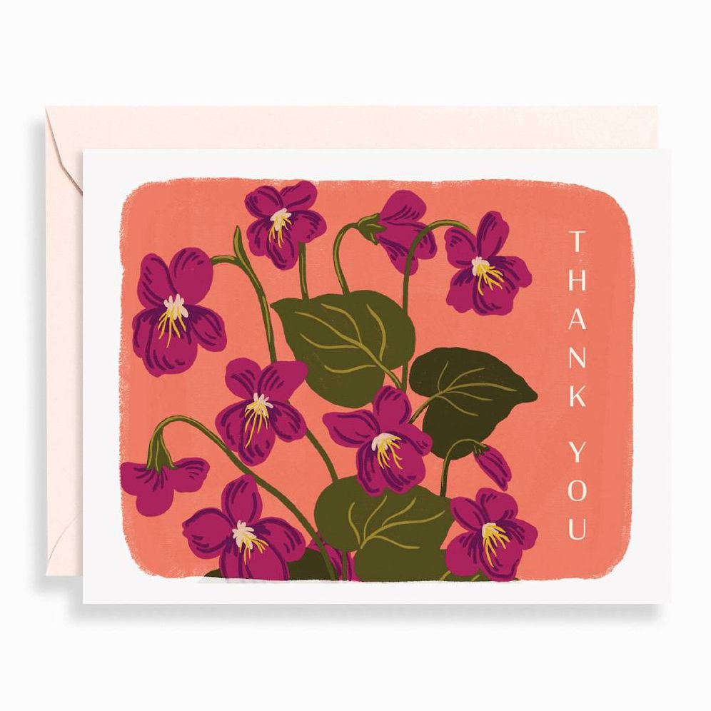 Painted Florals Thank You Stationery Set