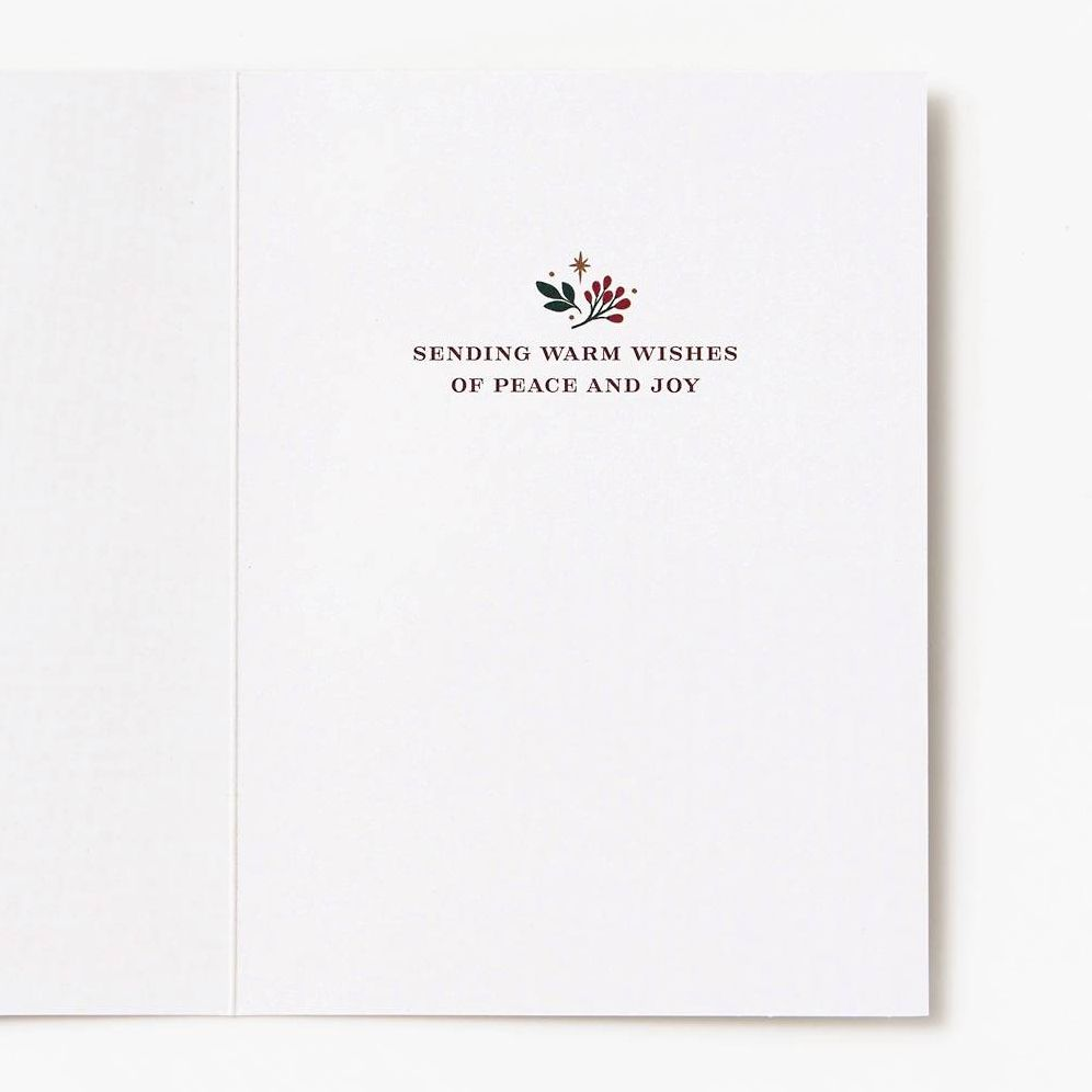 Christmas Elegant Greenery Birds Stationery Set