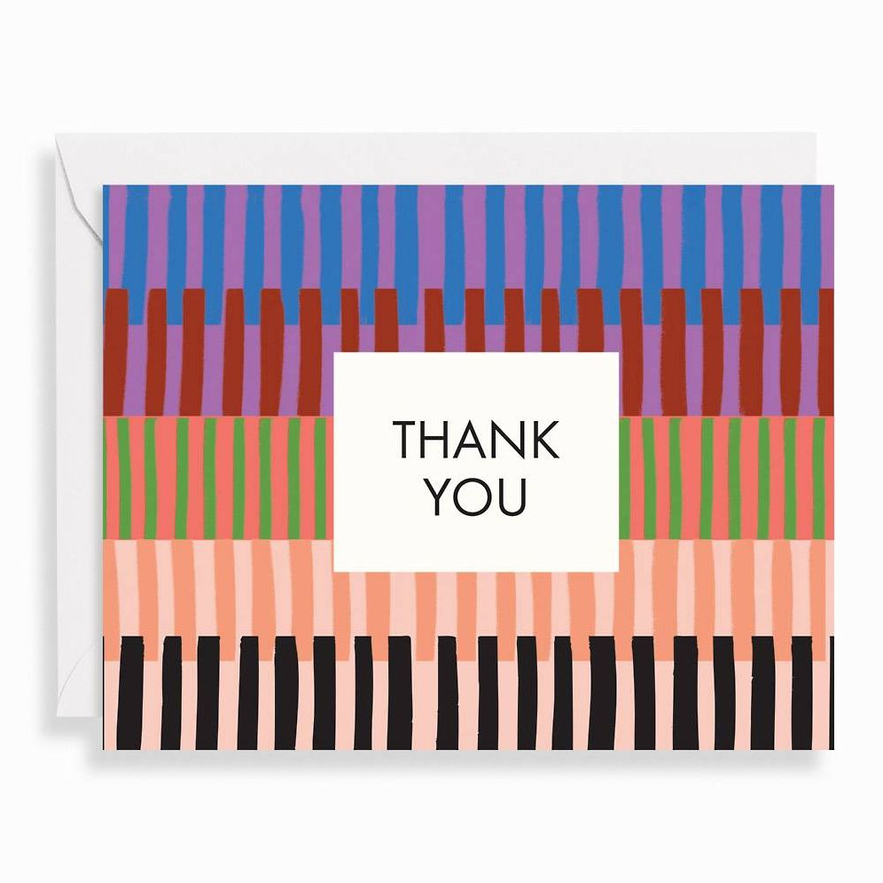 Muted Stripe Thank You Stationery Set