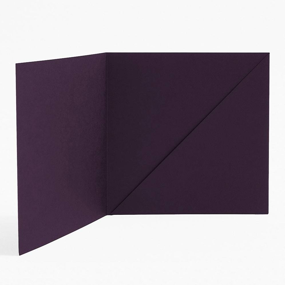 5.5" Square Aubergine Diagonal Folders