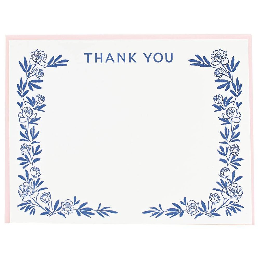 Peony Thank You Card set