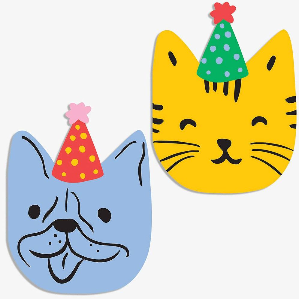 Party Dog & Cat Stationery Set