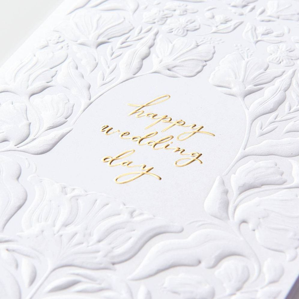 WED OFF/EMBL A6 Diecut Window Floral FLD