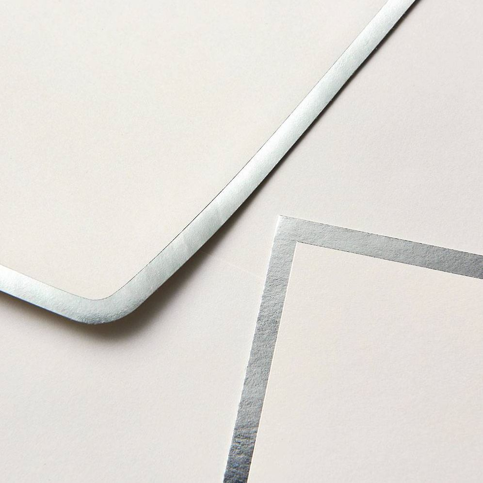 Jeremiah Brent Silver Border Stationery Set