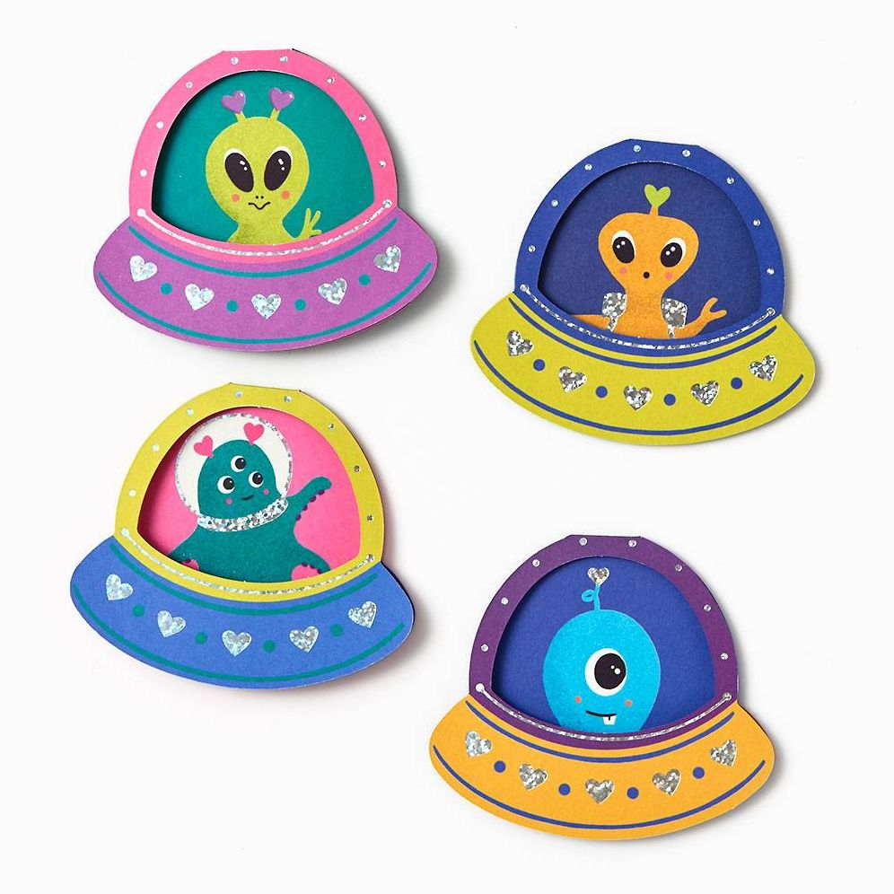 Alien Classroom Valentine Card Set