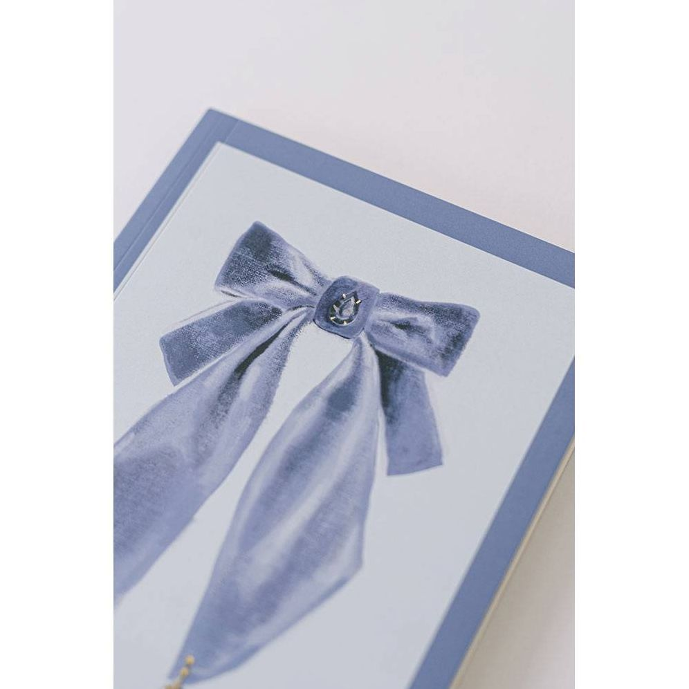 Antique Bows Softcover Notebook - Blue