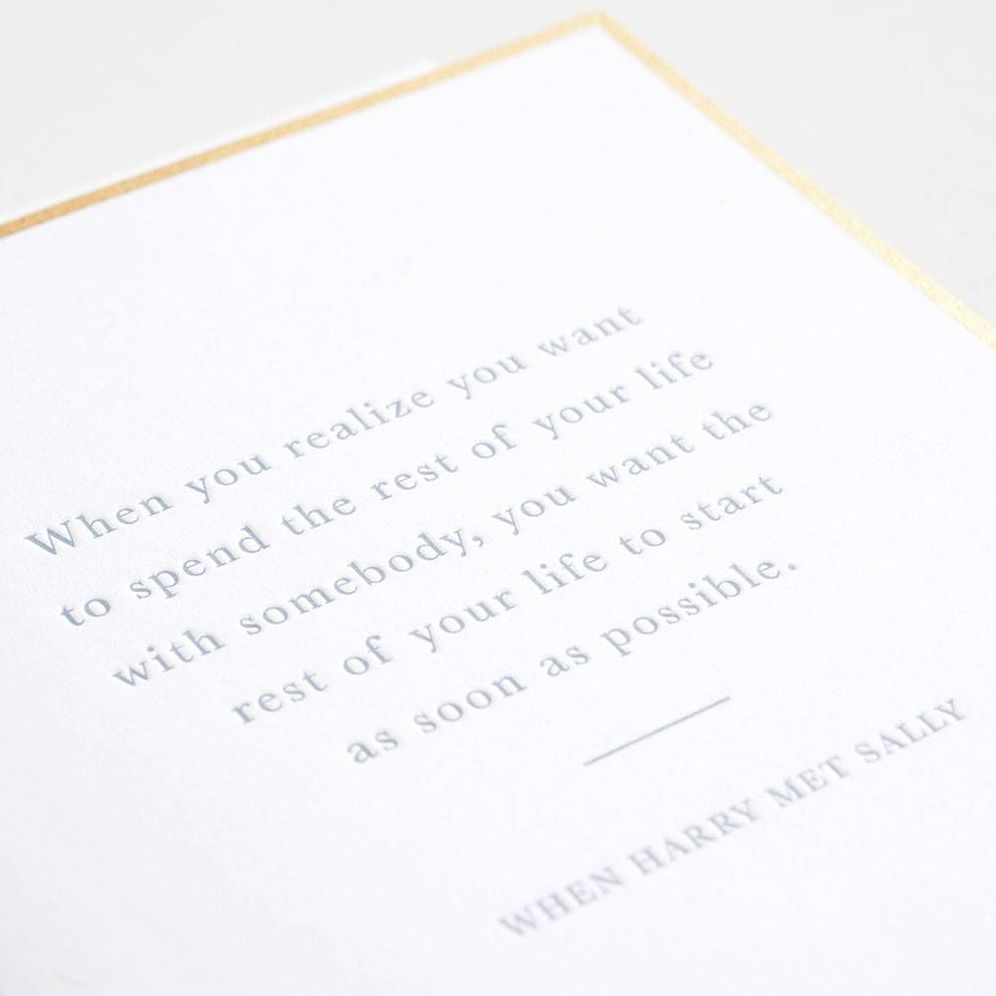 Rest of Your Life Wedding Card