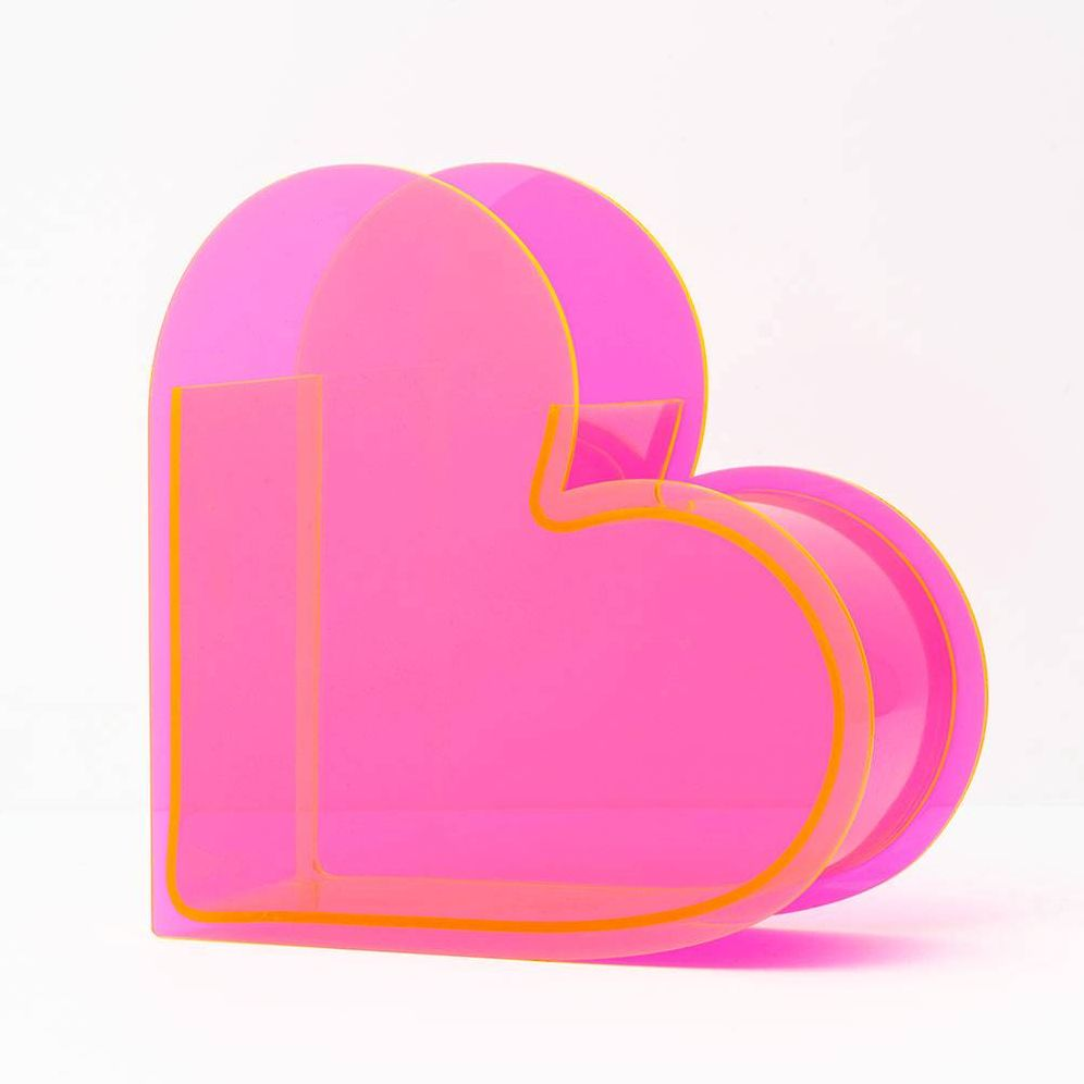 Acrylic Heart Vase
