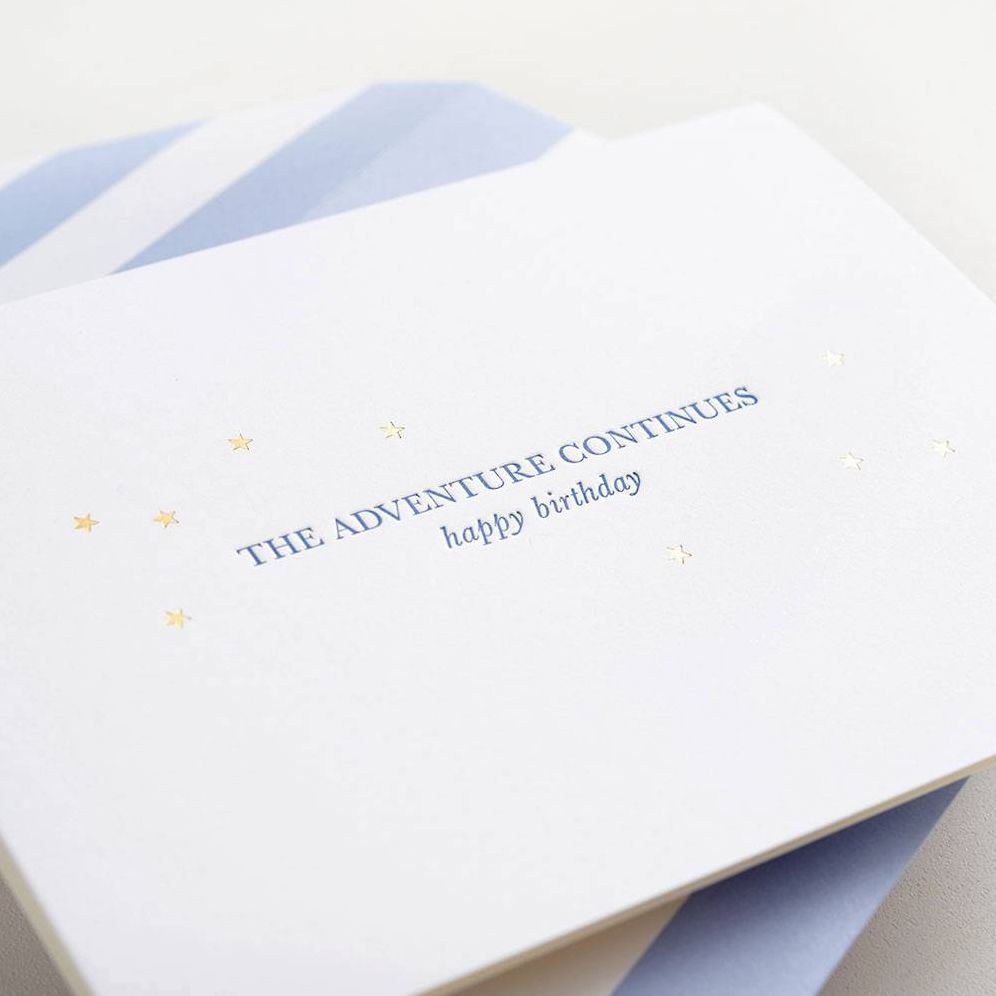 The Adventure Continues Birthday Card