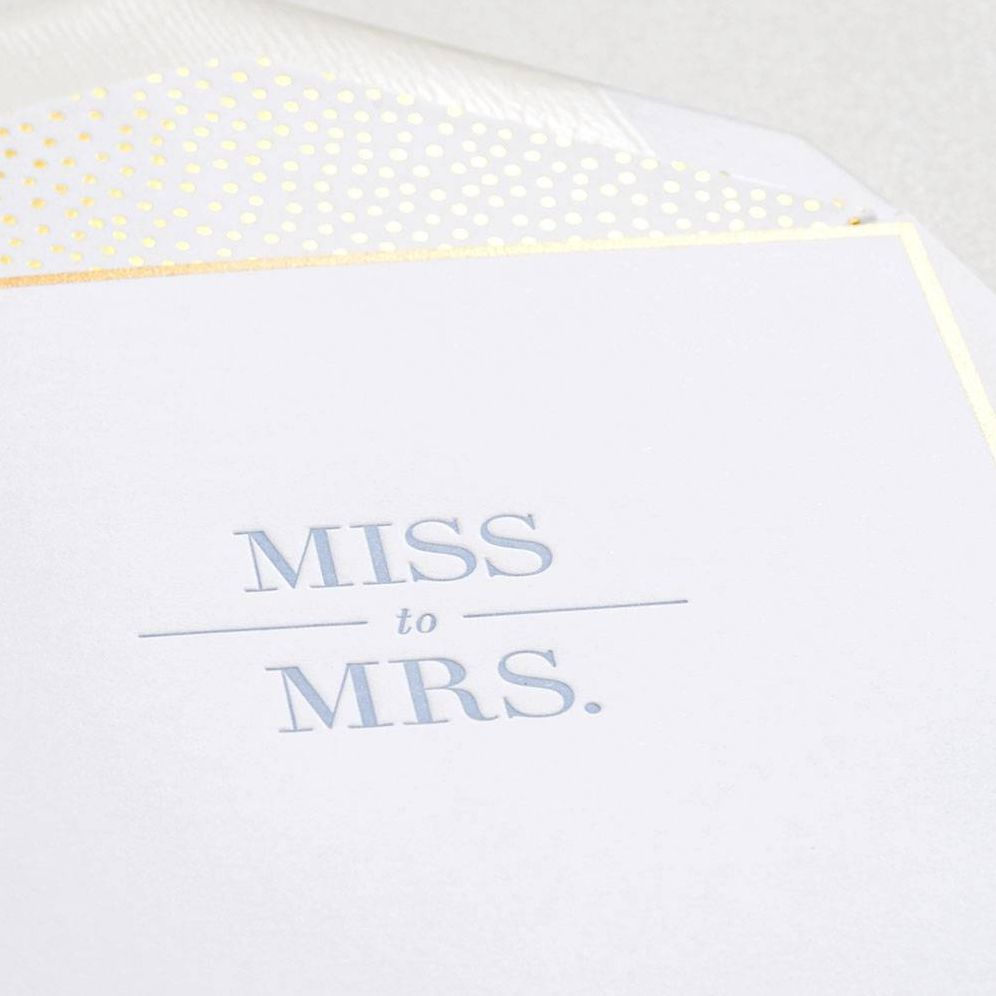 Miss to Mrs. Wedding Shower Card