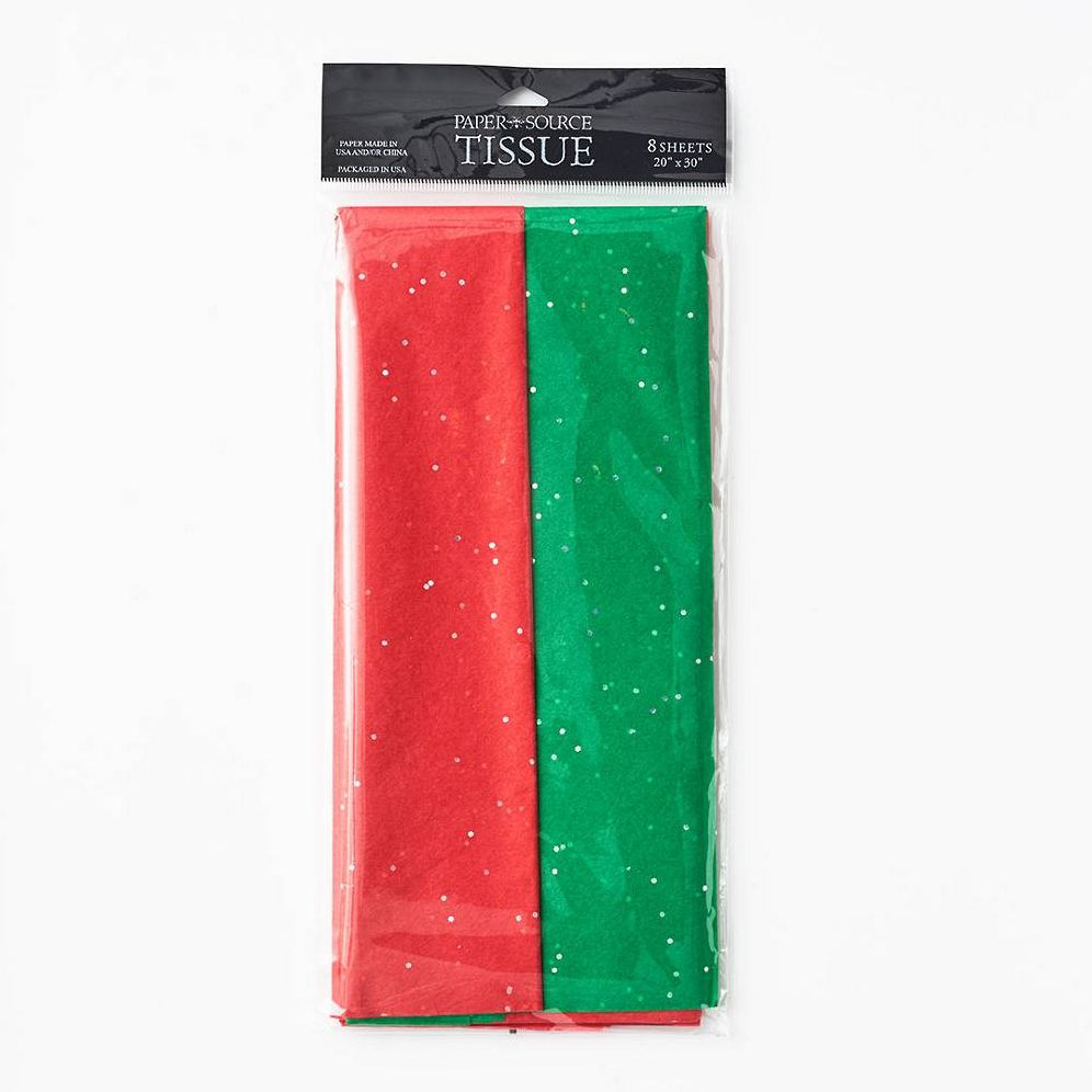 Red and Green Gemstone Dual Tissue Paper